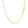 1 mm diamond-cut round wheat chain in solid 14K yellow gold, view 3