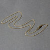 1 mm diamond-cut round wheat chain in solid 14K yellow gold, view 5