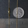 1 mm diamond-cut round wheat chain in solid 14K yellow gold, view 7