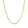 2 mm solid diamond-cut rope chain in solid 10K yellow gold, view 3