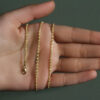 2 mm solid diamond-cut rope chain in solid 10K yellow gold, view 8