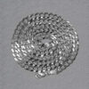 Sterling Silver, Rhodium Plated Curb Chain 4.70mm