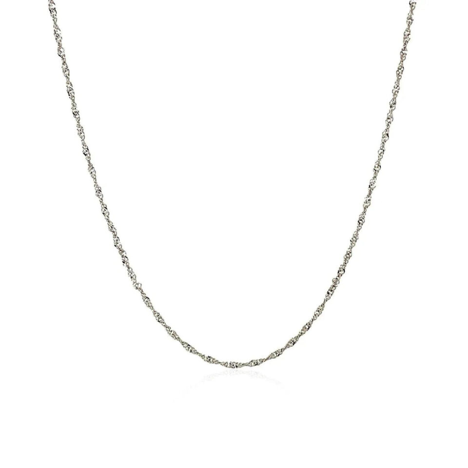 10K White Gold Singapore Chain 1.10mm