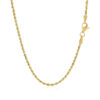 1.80mm rope chain in solid 10K yellow gold, view 3