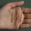1.80mm rope chain in solid 10K yellow gold, view 8