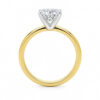1.50 ct cushion lab-grown diamond ring in solid 10K yellow gold, view 5