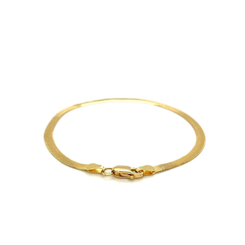 14K Yellow Gold Herringbone Bracelet 2.80mm