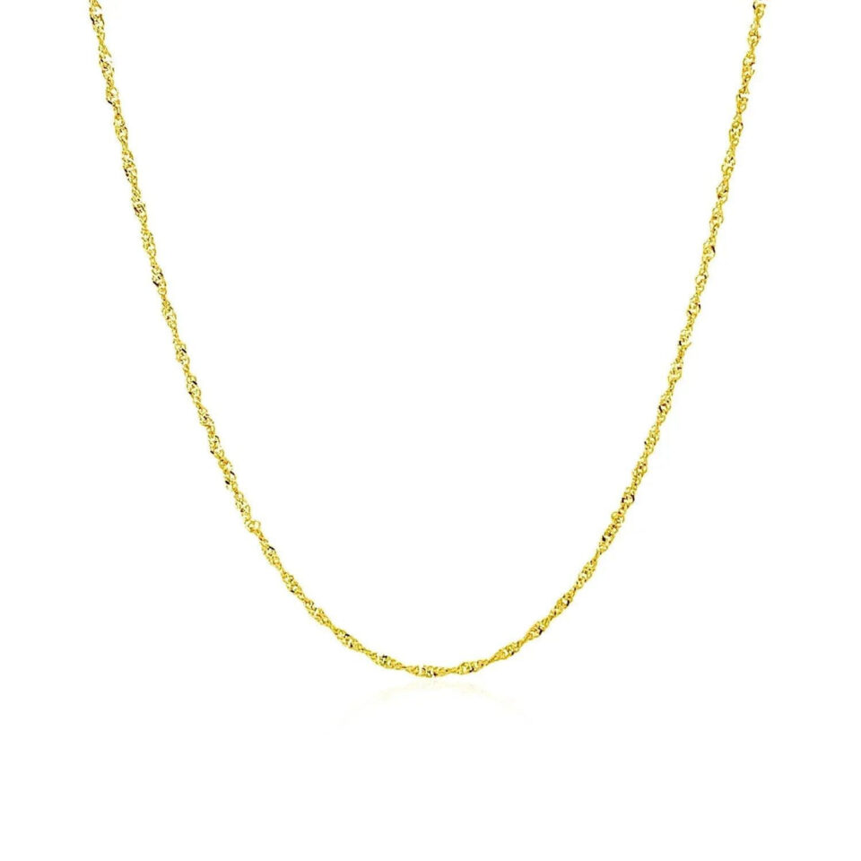 10K Yellow Gold Singapore Chain 1.10mm