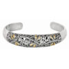 And sterling silver cuff in solid 18K gold