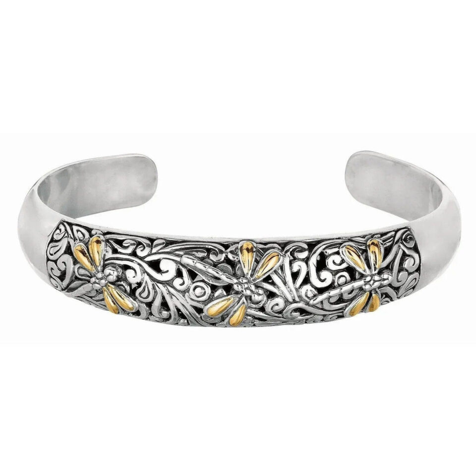 18K Gold And Sterling Silver Cuff
