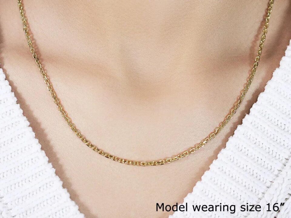 18K Yellow Gold Cable Chain 2.60mm
