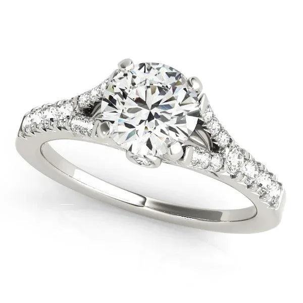 14K White Gold Lab-Grown Diamond Engagement Ring 1 3/8cttw