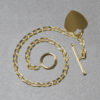 4.80mm heart bracelet in solid 14K yellow gold, view 6