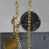 4.80mm heart bracelet in solid 14K yellow gold, view 7