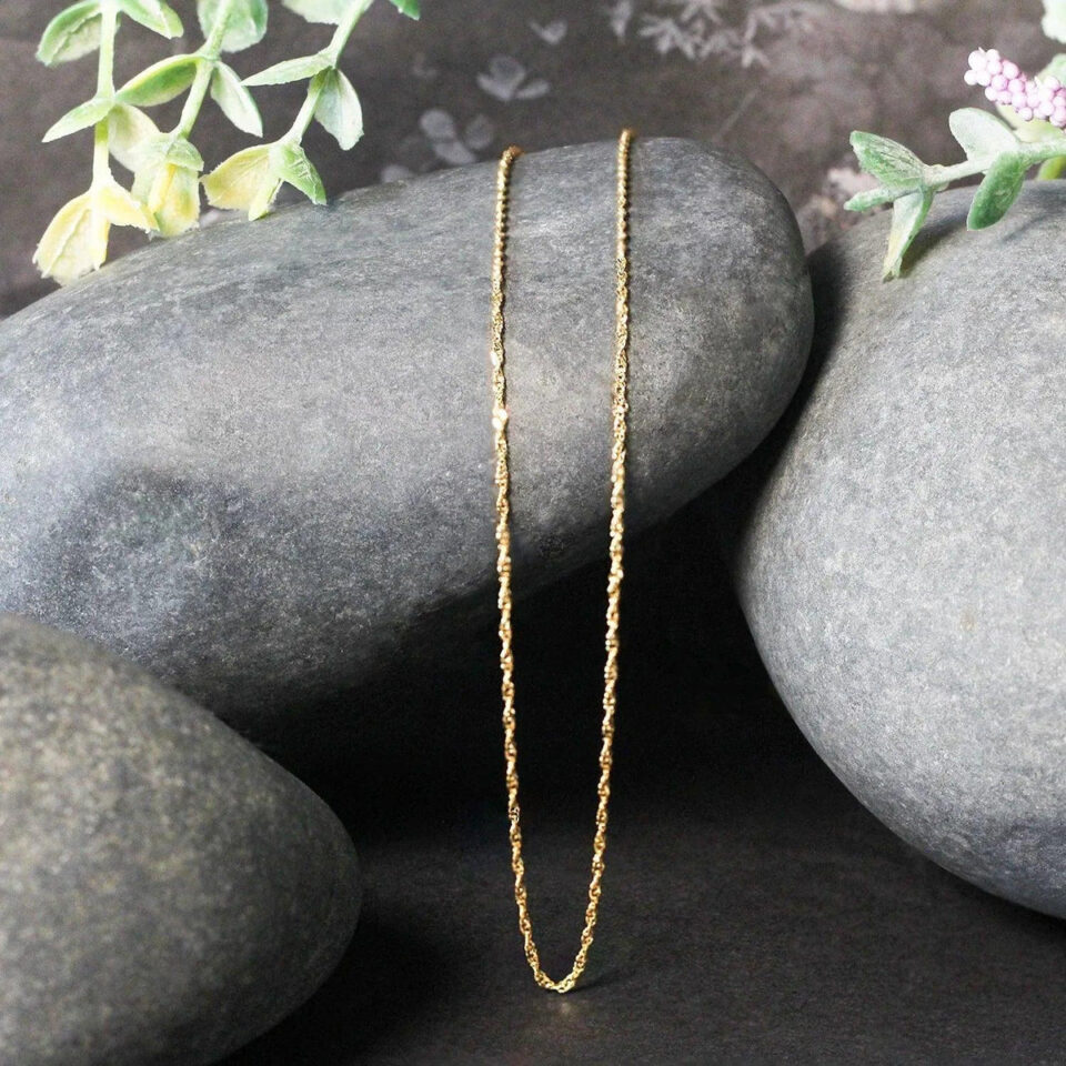 14K Yellow Gold Singapore Chain 1.10mm