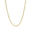 2.5 mm lite rope chain in solid 10K yellow gold