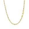 2.5 mm lite rope chain in solid 10K yellow gold, view 3