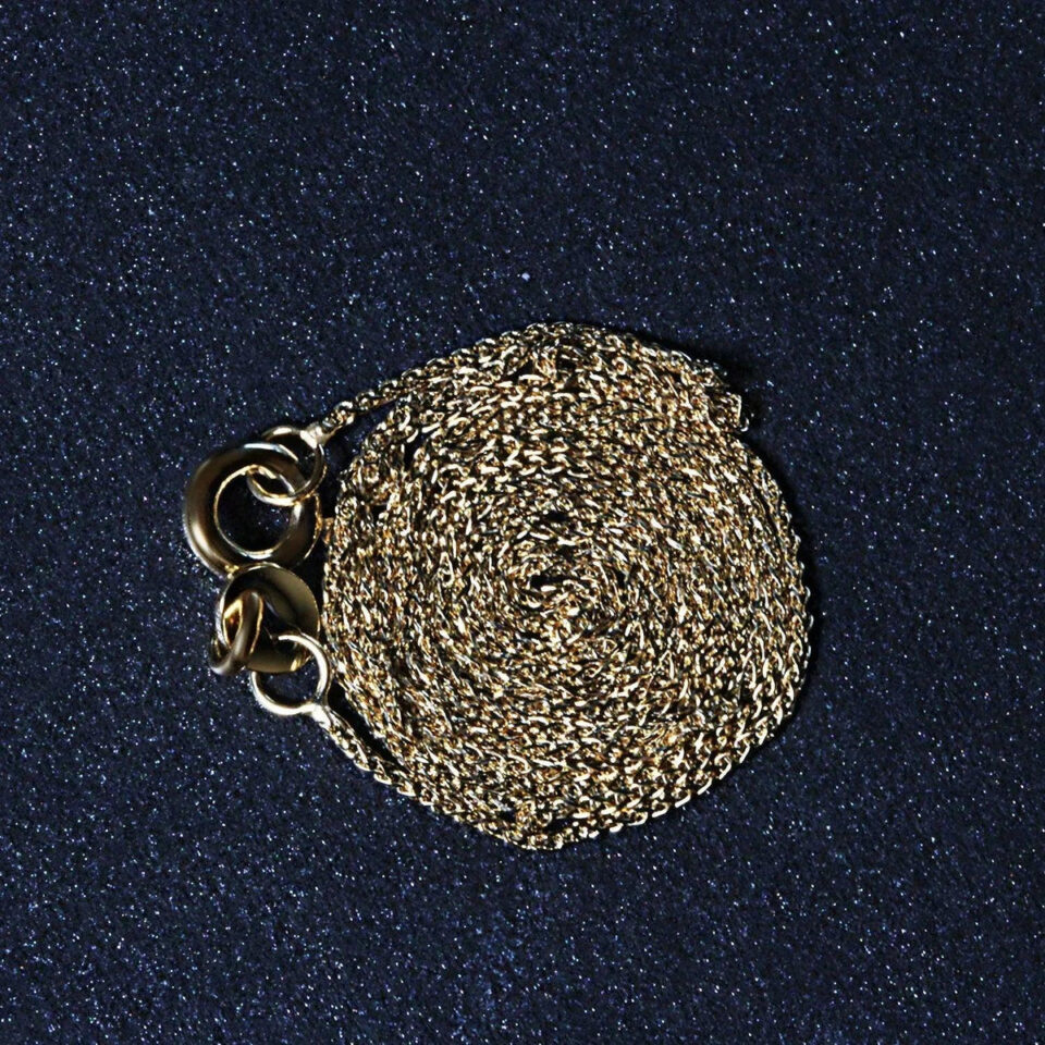 14K Yellow Gold Wheat Round Chain 0.60mm