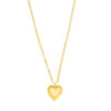 Sterling silver, gold plated heart necklace