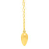 Sterling silver, gold plated heart necklace, view 3