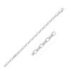 14K White Gold Rolo Oval Bracelet