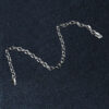14K White Gold Rolo Oval Bracelet