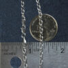 14K White Gold Rolo Oval Bracelet