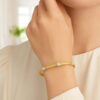 Station lab-grown diamond bracelet in solid 14K two-tone gold, view 4