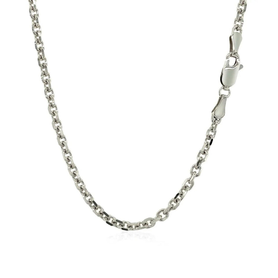 14K White Gold Cable Chain 2.90mm