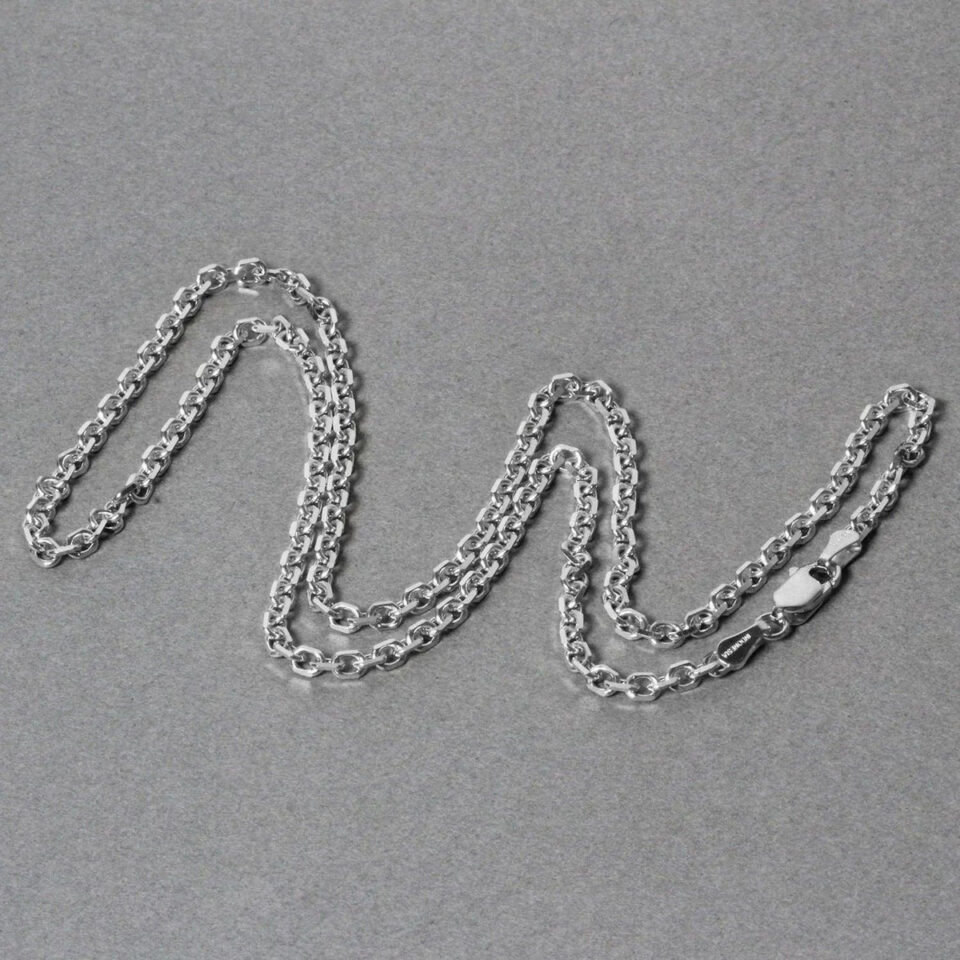 14K White Gold Cable Chain 2.90mm
