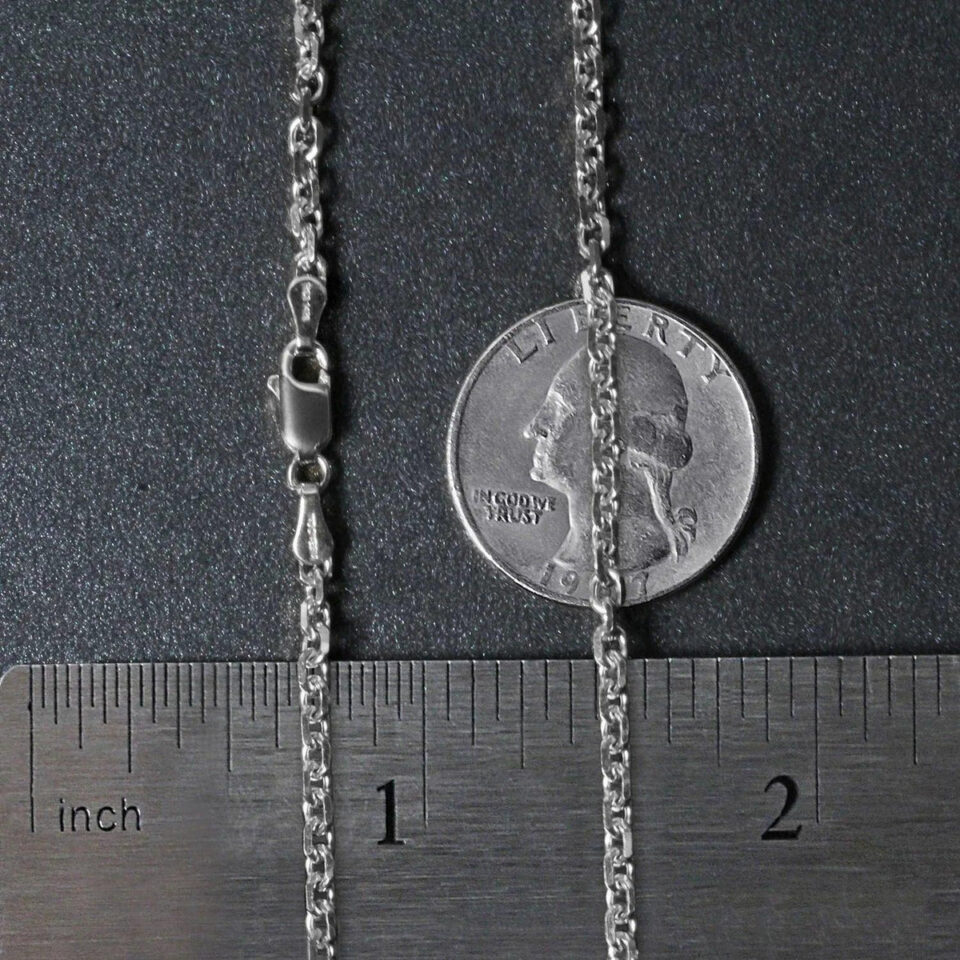 14K White Gold Cable Chain 2.90mm