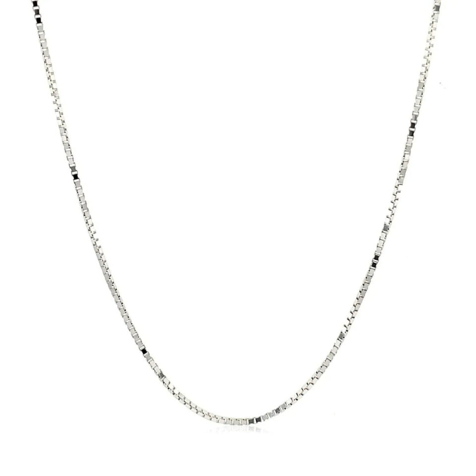 10K White Gold Adjustable Chain