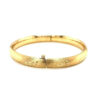 14K Yellow Gold Floral Carved Bangle, 8 mm