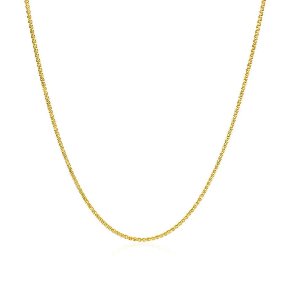 10K Yellow Gold Wheat Chain 1.0mm
