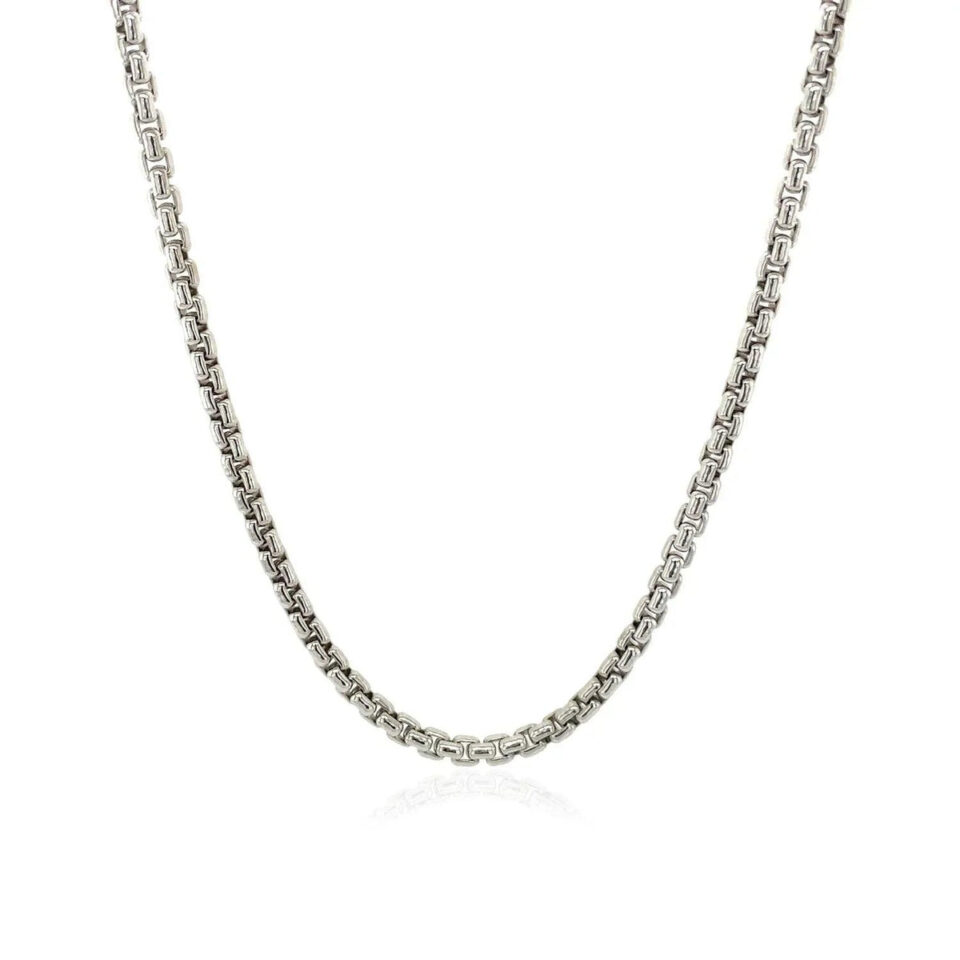 14K White Gold Round Chain 2.5mm