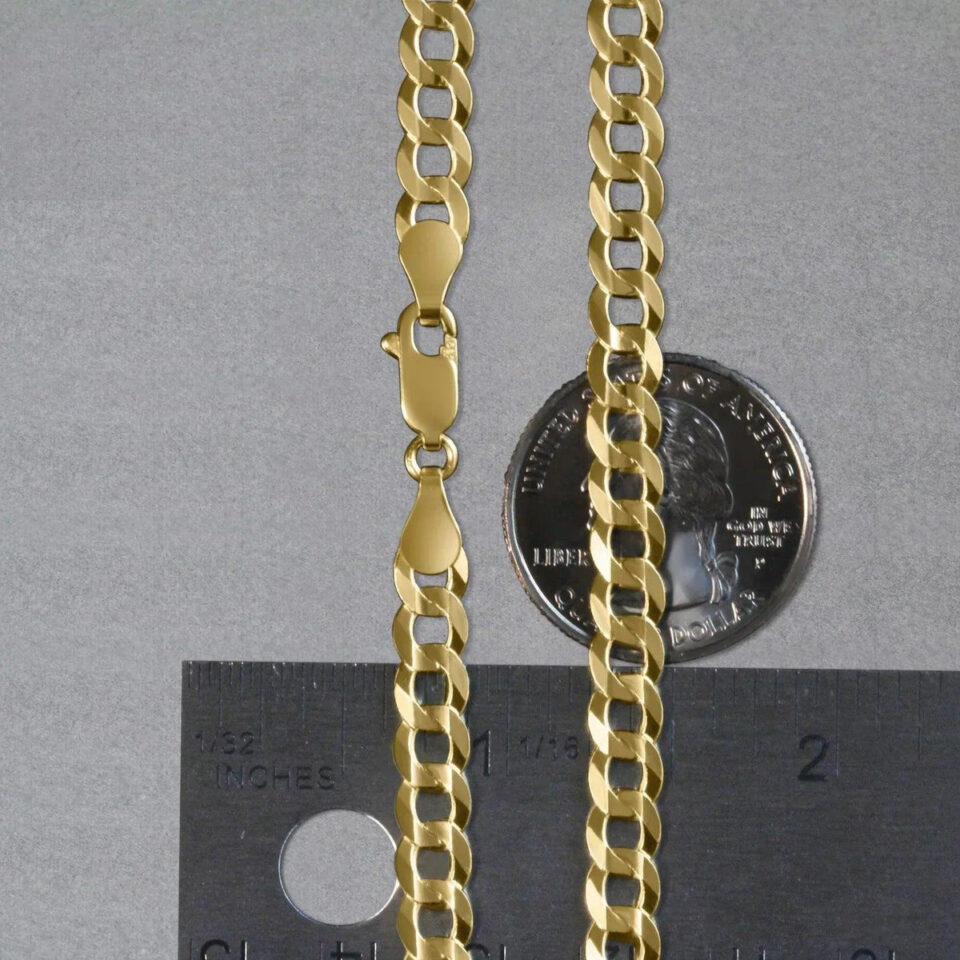 10K Yellow Gold Curb Chain 5.70mm