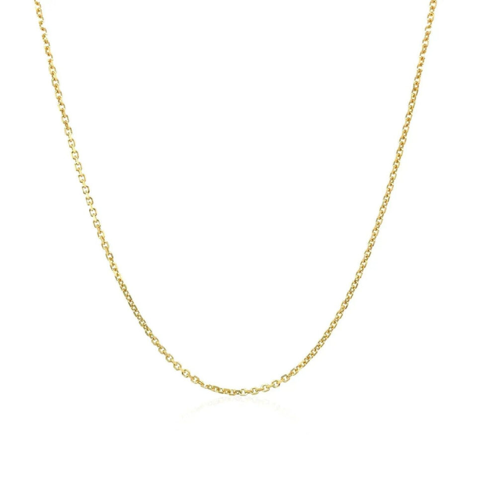 10K Yellow Gold Cable Chain 1.10mm