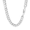 Sterling Silver, Rhodium Plated Curb Chain 7.90mm