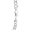 Sterling Silver, Rhodium Plated Curb Chain 7.90mm