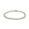 14K White Gold Heart Bracelet
