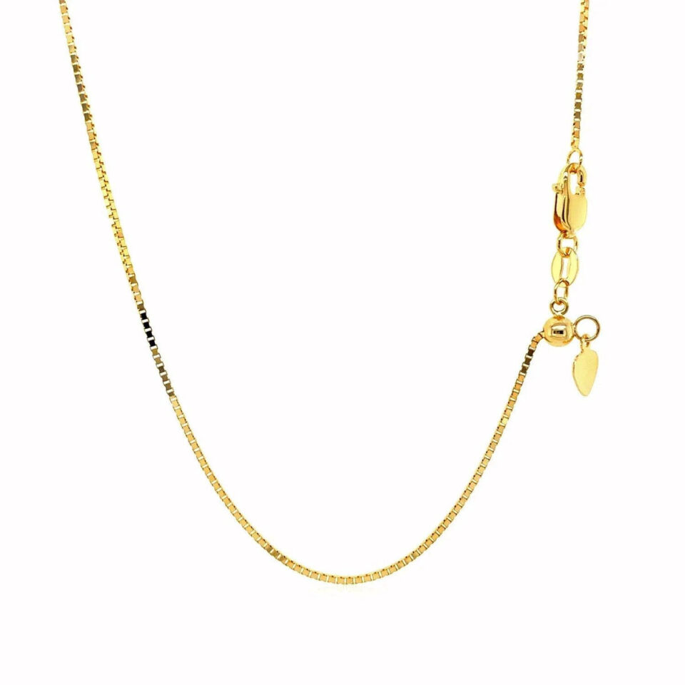 14K Yellow Gold Adjustable Chain 0.85mm