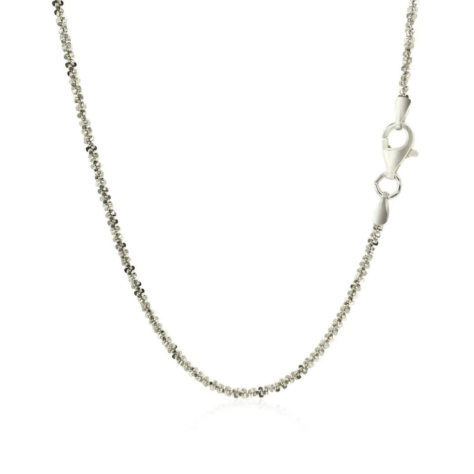 Sterling Silver, Rhodium Plated Chain 1.60mm