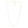Adjustable rope chain in solid 14K yellow gold