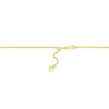 Adjustable rope chain in solid 14K yellow gold, view 3