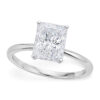 3 ct tw lab-grown diamond radiant solitaire ring in solid 10K white gold, engagement ring, view 2