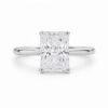 3 ct tw lab-grown diamond radiant solitaire ring in solid 10K white gold, engagement ring