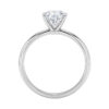 3 ct tw lab-grown diamond radiant solitaire ring in solid 10K white gold, engagement ring, view 4