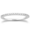14K White Gold Lab-Grown Diamond Slim Profile Micro Prong Wedding Ring Band