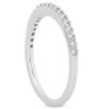 14K White Gold Lab-Grown Diamond Slim Profile Micro Prong Wedding Ring Band