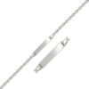 3.30mm figaro bracelet in solid 14K white gold
